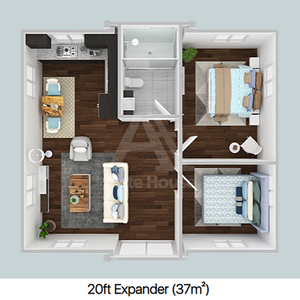 Casas Prefabricadas de Construcción Rápida para Canadá y <span class=keywords><strong>Puerto</strong></span> <span class=keywords><strong>Rico</strong></span> | Diseños de 1 y 2 Dormitorios con Sala de Estar <span class=keywords><strong>en</strong></span> Tamaños de 20/40 Pies - Product Image 5