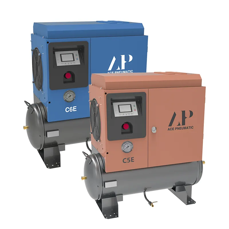 Aceair cheap price professional screw air compressor 3.7kw 5hp compressor with air tank