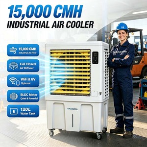 Ventilateur-climatiseur portable 15000 cmh avec télécommande, brumisateur à eau, refroidisseur d'air évaporatif commercial - Product Image 1