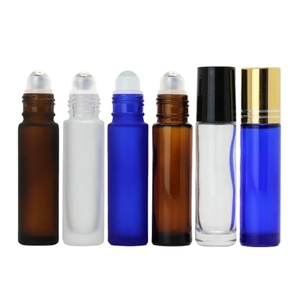 Flacon Roll-on en Verre Ambré Transparent Rechargeable pour Huiles Essentielles, Élégant, 5ml 10ml, avec Impression Sérigraphique - Product Image 2
