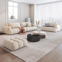 Meubles de salon de luxe au design moderne, canapé d'angle en tissu, canapé sectionnel en velours, ensemble de meubles pour salon