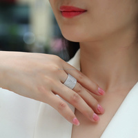 Neueste Design 925 Sterling Silber Unisex Ringe Gravierte Moissan ite Classic Modeschmuck für Hochzeit Verlobung feier oder Geschenk