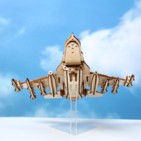 Modèle d'avion de combat militaire en bois 3D à assembler soi-même, vente en gros