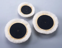 Disque de polissage pour voiture 100% laine véritable, 3-8 pouces, simple ou double face, OEM