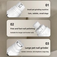 Lime à ongles électrique rechargeable par USB à faible vibration, outil de polissage et de coupe sûr et doux pour le soin des griffes des chiens et des chats
