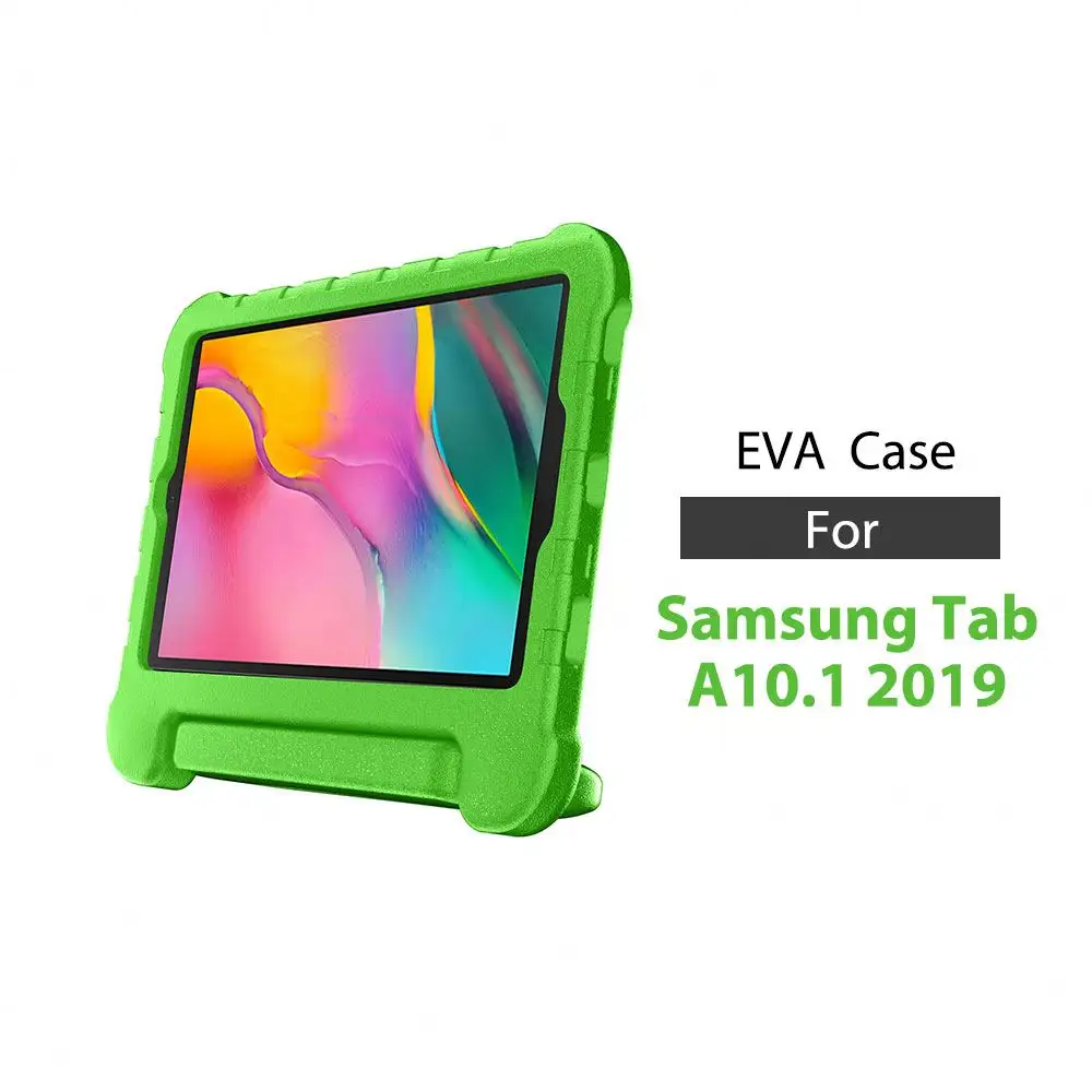 Evaแท็บเล็ตสําหรับGalaxy Tab A 10.1 2019 โฟมIpadเด็กเดินทางป้องกันกรณีMini 1 2 3 4 5 ฝาครอบการ์ตูนขาตั้งผู้ถือ