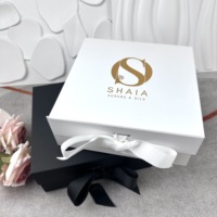 Boîte cadeau magnétique pliable recyclable personnalisée en carton gaufré de luxe avec fermeture magnétique pour l'emballage de cosmétiques et de parfums