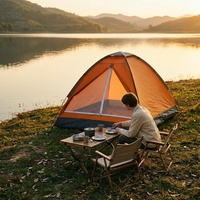 Tente de camping dôme 2 personnes 2026 avec sac de transport, ultralégère, à montage manuel, pour festivals de musique, randonnée, plage