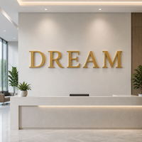 Panneau LED miniature personnalisable, logo d'entreprise, fond mural, acrylique, verre gravé, lettres lumineuses, multicolores
