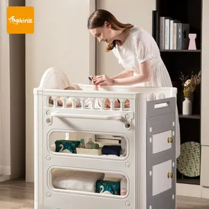 2-In-1 Baby Care Tafel Bad Zuigeling Droogrek Baby Veranderende Tafel Met Kasten