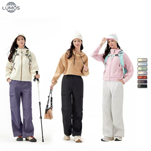 Pantalones Softshell para <span class=keywords><strong>Mujer</strong></span>, Otoño Invierno, Repelentes al Agua, Forrados <span class=keywords><strong>de</strong></span> Felpa, Pantalones Cargo para Senderismo y Montañismo, Corte Recto - Product Image 2