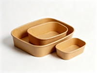 Bol à salade jetable en papier kraft grande capacité 1300 ml Chine
