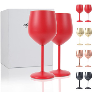 Copa de <span class=keywords><strong>Vino</strong></span> de Acero Inoxidable Clásica con Logotipo Personalizado, Irrompible, Juego Promocional para Bodas y Fiestas, Diseño Vintage - Product Image 1