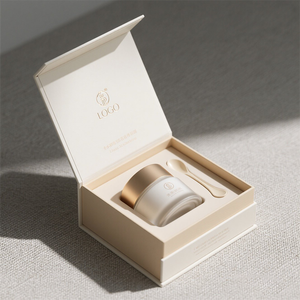Boîte en papier de luxe avec fermeture à rabat, impression personnalisée du logo, cosmétiques haut de gamme, soins de la peau, crème pour le visage, crème pour les yeux, emballage avec couvercle magnétique - Product Image 5