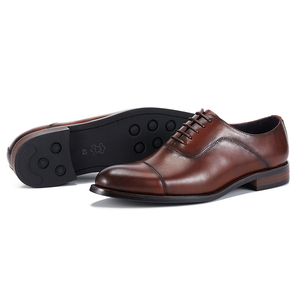 سعر رخيص أسود بني جودة عالية جلد طبيعي مقاوم للماء الدانتيل متابعة أحذية أكسفورد اللباس للخريف مكتب والمهنة - Product Image 5
