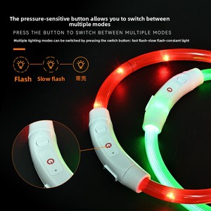 <span class=keywords><strong>Collar</strong></span> Luminoso LED Recargable para Perros y Gatos con Correa, Brilla en la Oscuridad, para Todas las Estaciones, Disponible al por Mayor - Product Image 4