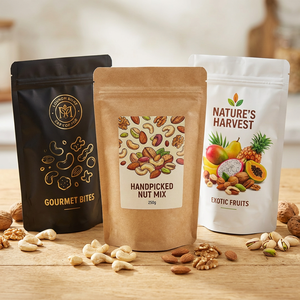 Bolsa Doypack Personalizada con Cierre, de Aluminio de Grado Alimenticio, Alta Barrera, para Comida para Mascotas, Snacks y <span class=keywords><strong>Especias</strong></span> - Product Image 1
