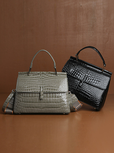 Mifaktory Factory Customized crocodile Pattern Ladies Handbags Fashionable Bright Leather High Quality Shoulder <b>Bag</b> - Product Image 3