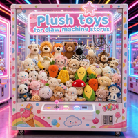 Lot de jouets en peluche mixtes en gros, petits animaux en peluche pour machines à grue d'arcade, adorables poupées en peluche douces, styles variés