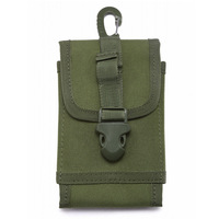 Pochette de téléphone Molle tactique en nylon 1000D EDC support de téléphone portable taille sac fentes pour cartes avec pince à engrenage tactique en plein air