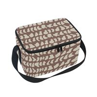 Sac isotherme réutilisable de style hawaïen avec imprimé coquillages et logo personnalisé, petit format, pour femme et fille