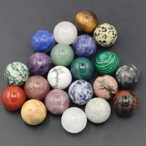 Cuentas de bola de piedra natural unisex de 20mm, esfera redonda de piedras preciosas DIY sin agujero - Product Image 3