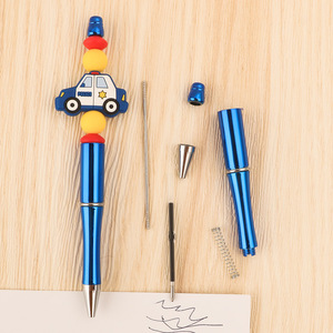 Großhandel DIY-Perlen Schule Büro Schreiben Kugelschreiber Kunststoff-Gläser individualisierbare Perlen-Stifte - Product Image 3