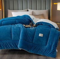 King Size 220x240cm Double Face Design Moderne Couette en Molleton de Lait 5kg Insert de Couette avec Couette d'Hôtel Matelassée en Polyester