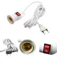 Bases de lampe universelles 3/5/8/10m avec interrupteur adaptateur de douille d'ampoule Led E27 accessoires de support de lampe à vis outils deux prises Suspension
