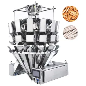 Automatic multihead weigher 10 12 14 head weigher plc mcu for strip shape biscuit product