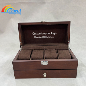Factory Custom Wooden Watch & Jewelry <b>Storage</b> <b>Box</b> with <b>Drawer</b>, Luxury Multi-functional Watch Organizer <b>Box</b> for Men and Women - Product Image 4