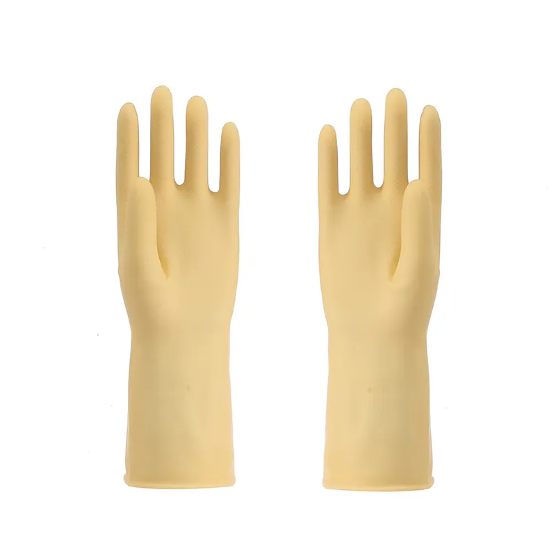 High Quality Factory Sale Long Sleeve Rubber Latex Household guantes latex Hand Dishwashing Cleaning Kitchen Gloves