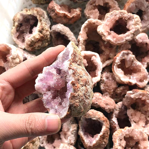 Wholesale High Quality <b>Crystal</b> Geode Natural Irregular Argentina Pink Amethyst Geode <b>Cluster</b> for Decoration - Product Image 5