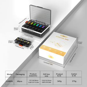 Pastillero Semanal Gujia <span class=keywords><strong>de</strong></span> 28 Compartimentos, Libre <span class=keywords><strong>de</strong></span> BPA, Material PP ABS, Gran Capacidad, Estuche <span class=keywords><strong>de</strong></span> Almacenamiento <span class=keywords><strong>de</strong></span> Viaje, Uso Multifuncional <span class=keywords><strong>de</strong></span> 7 Días - Product Image 5