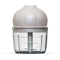 Draagbare Mini Elektrische Voedselhakker 350ml Uniek Design Glazen Kom Multifunctionele Processor Geschikt voor Knoflook Groenten