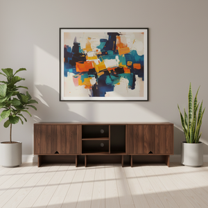 Mobile <span class=keywords><strong>TV</strong></span> Grande da 240 CM <span class=keywords><strong>in</strong></span> <span class=keywords><strong>Legno</strong></span> con Ripiani e Armadietto Contenitore per Soggiorno - Product Image 2