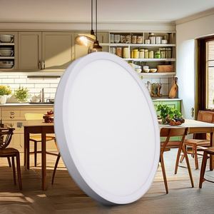 Slim Flush Mount <b>LED</b> <b>Ceiling</b> Lamp ABS 100lm CRI 80 <b>Dimmable</b> Modern Style for Living Room Kitchen Bedroom AC Power Source - Product Image 3