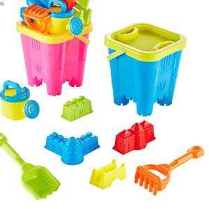 ชุดของเล่นชายหาดทำจากพลาสติกชุดของเล่นชายหาดสร้างปราสาททรายการ์ตูนสีสันสดใสสำหรับฤดูร้อน - Product Image 1