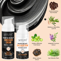 30ml Crème colorante capillaire blanche imperméable, effet henné, pour cheveux et barbe, application facile, coloration instantanée noire pour zones clairsemées hommes