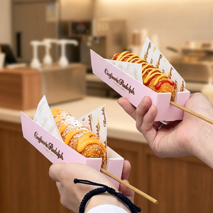 Cajas Rígidas para Envasado de Alimentos con Logotipo Personalizado, Biodegradables, Reciclables y Ecológicas, Caja de Papel para Hot Dogs y Bocadillos - Product Image 4