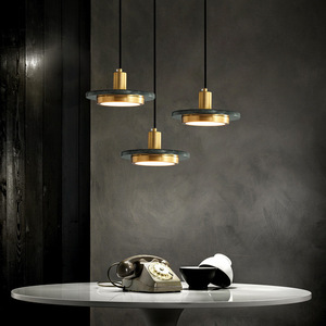 Postmodern Round Marble Pendant Lamp Ouro Cobre LED Teto Pendurado Luz Cozinha Quarto Sala De Jantar <span class=keywords><strong>Bar</strong></span> Interior Decoração Luz - Product Image 1