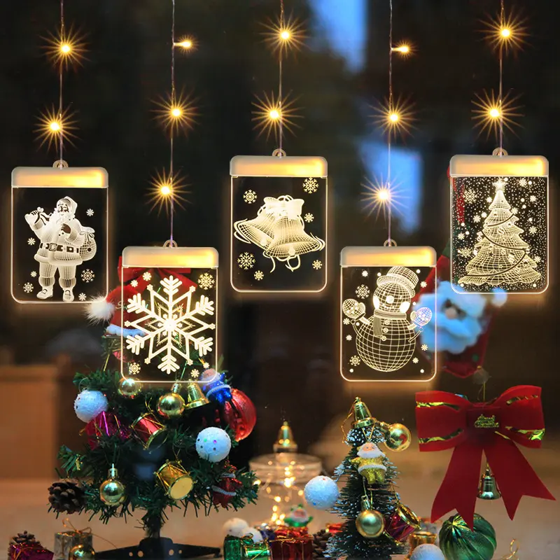 Wholesale christmas LED star light animated home holiday decor 3D LED Square Night Light