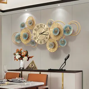 2024 Style européen maison mode créative 3D fleur Art horloge murale salon luxe atmosphère Art horloge murale contemporain