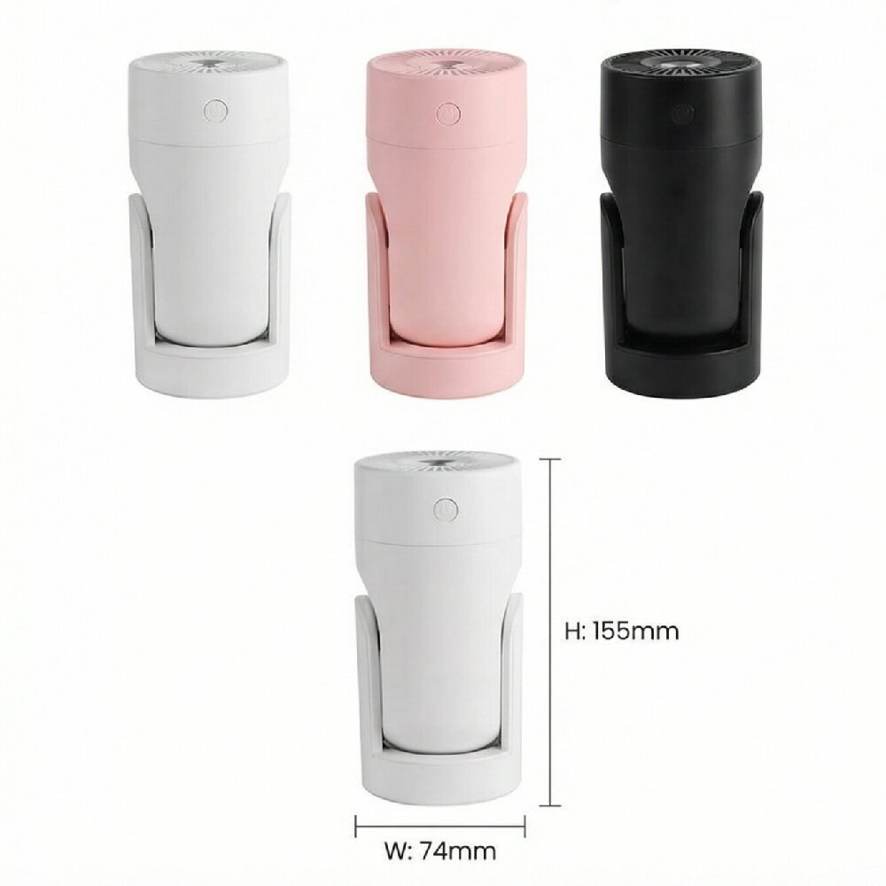 Smart Oscillating Cool Mist Portable Car Humidifier with Wide Fog, Air Humidifier for Home Office Bedroom Outdoor Use