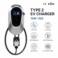 7kW EV Wallbox-Ladegerät 220V 7kW EV-Ladegerät Wallbox 1-Phasig 11/22kW EV Smart-Ladegerät EV-Ladegerät 22kW Typ2