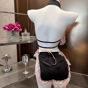 Xishi Couple Fun Lace Sexy Small Chest Nightgown Bow Backless Hot Girl Mini Skirt Thin Nightgown Backless - Product Image 2