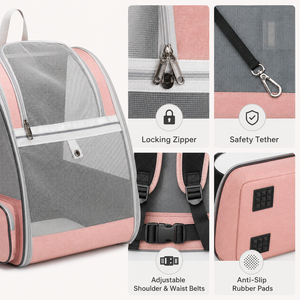 Sac à dos de transport pour animaux de compagnie, léger et confortable, pour chiens, chats, chiots, sac à dos à bulles pour voyageurs en plein air, porte-animaux - Product Image 6