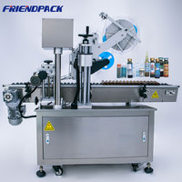 Machine d'étiquetage de tubes cosmétiques en plastique à tube fin horizontal UPK avec moteur, commande électrique PLC, petite machine d'étiquetage de cylindres