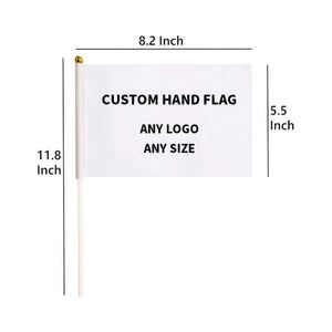 Bandera Pequeña Personalizada de Poliéster Impreso al por Mayor con Asta de Madera/Plástico para Exhibición - Product Image 6