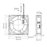 IMROK 9225 Axial 92mm Ac 110V 92x92x25mm ventilateur ventilateur roulement à billes Pc ventilateur de refroidissement 2800 tr/min